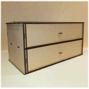 Double Draw Storage Rack Stackable Storage Kit - Double - 2 Drawers